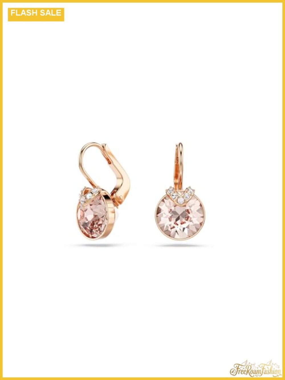 Rose Gold Plated Crystal Drop Dangle Earrings